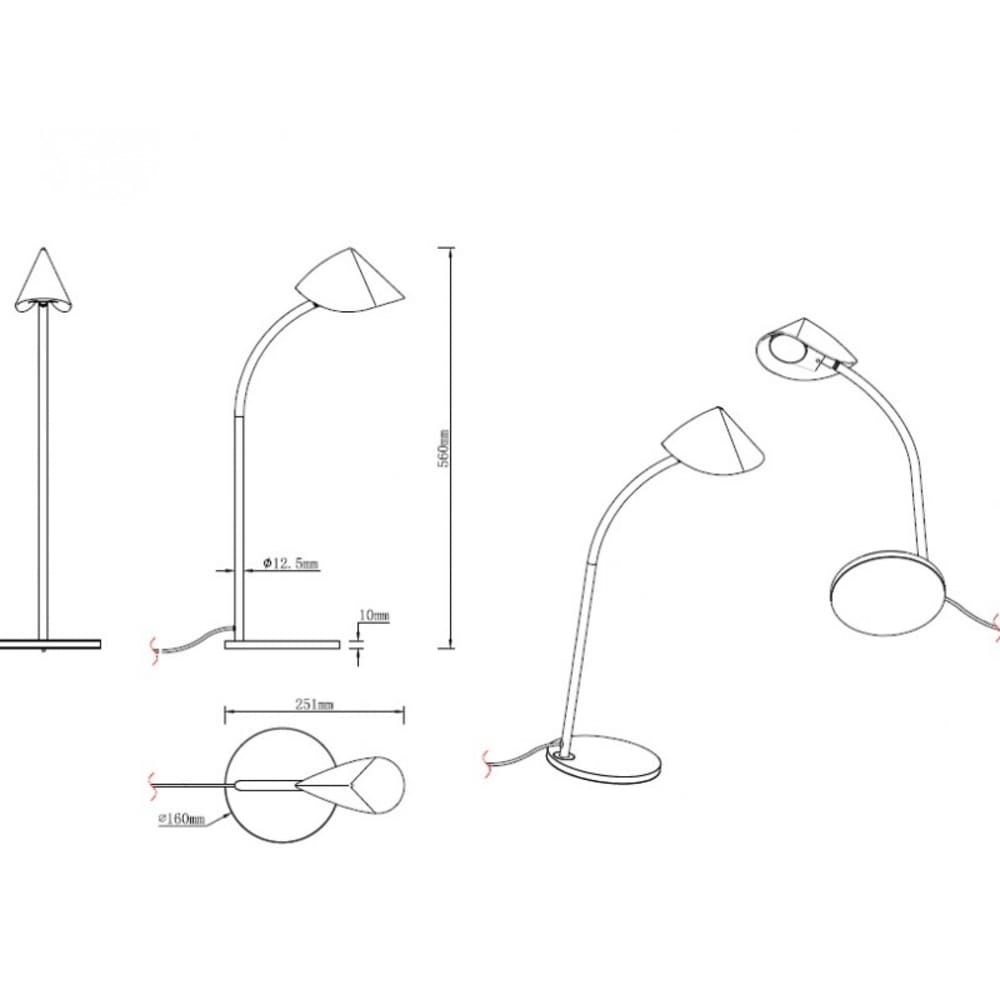 Lampe design en métal noir — vue 4