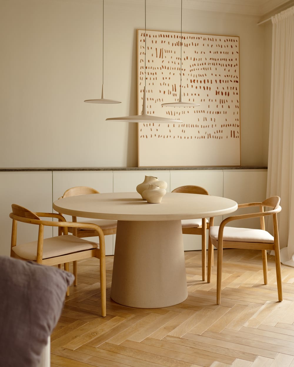 Esstisch Rund aus Mikrozement, 100cm - Maisons Du Monde