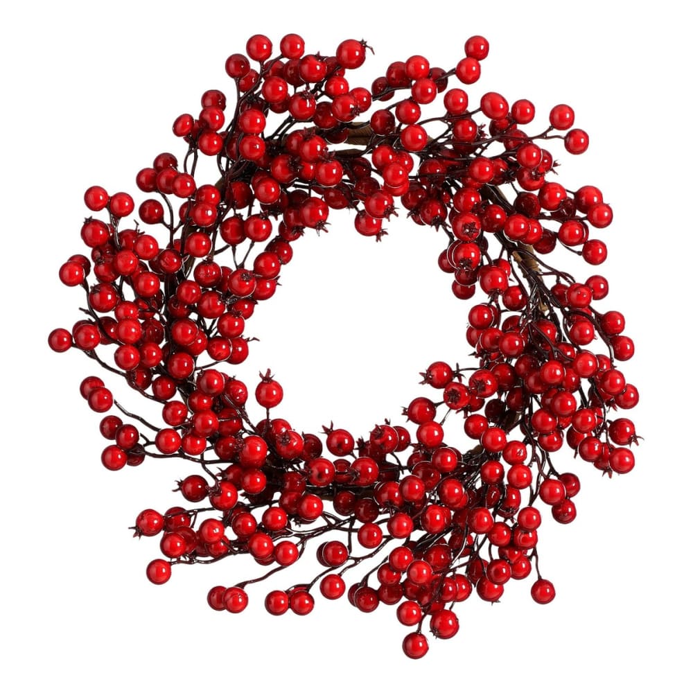 Corona de navidad  rojo  h10xb40xl40cm