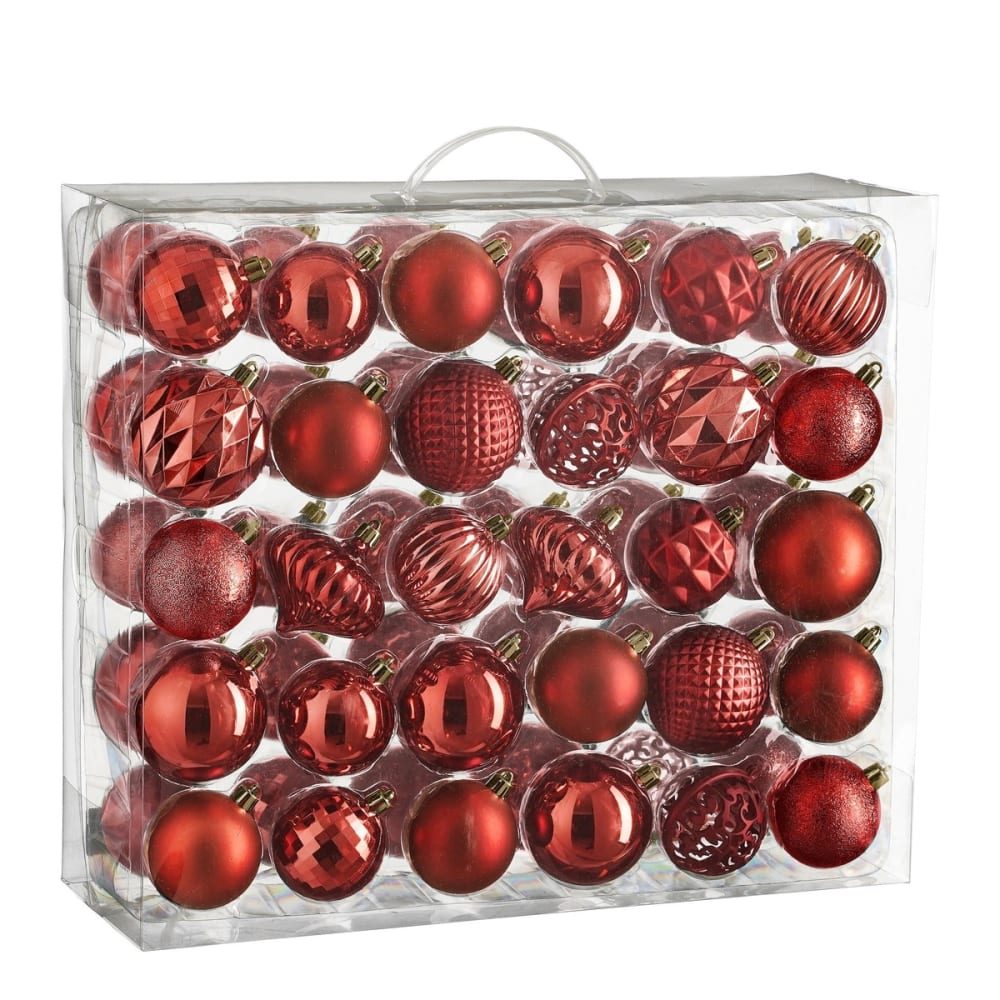 Mica Decorations Weihnachtskugel Unbreakable baubles Rot Kunststoff H7xB7xL7cm style seaside Rot Pvc - Polyvinlychlorid