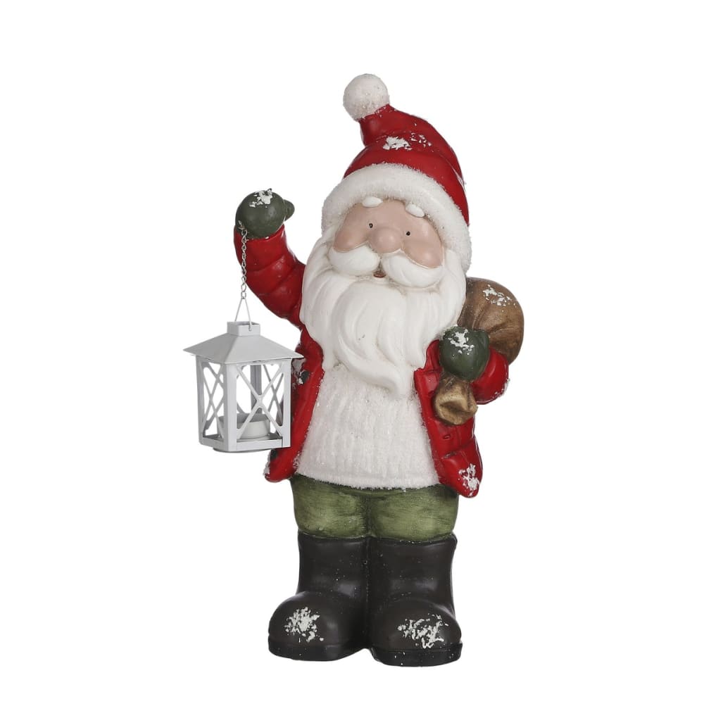 Figurine lumineuse de noël rouge plastique h45xl16xl22.5cm Figurine lumineuse de noël rouge plastique h45xl16xl22.5cm