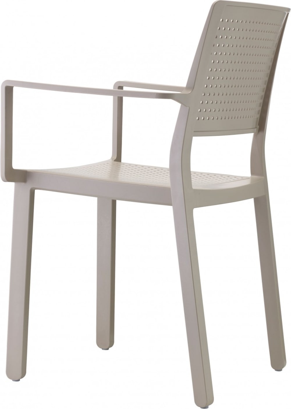 Fauteuil design en plastique taupe - Maisons du Monde