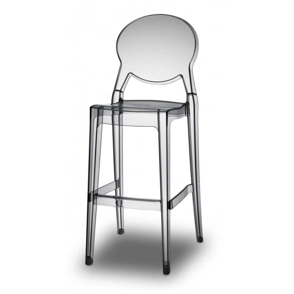 Tabouret design en plastique gris