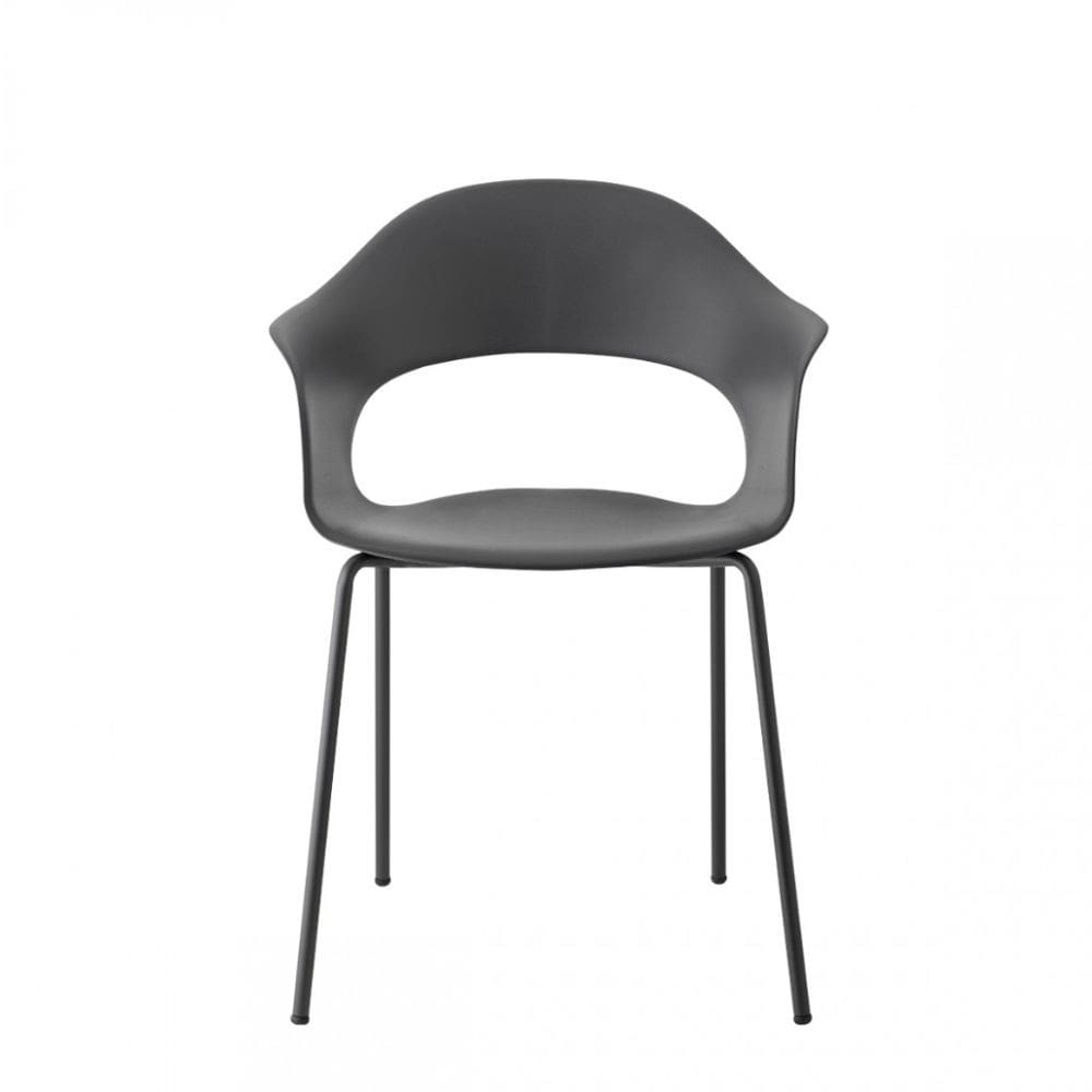 chaise design en technopolymère - anthracite
