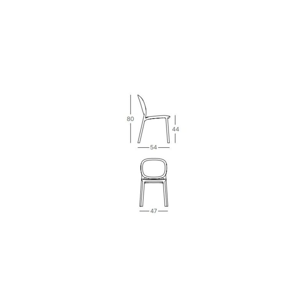 Lot de 2 chaises design en plastique jaune