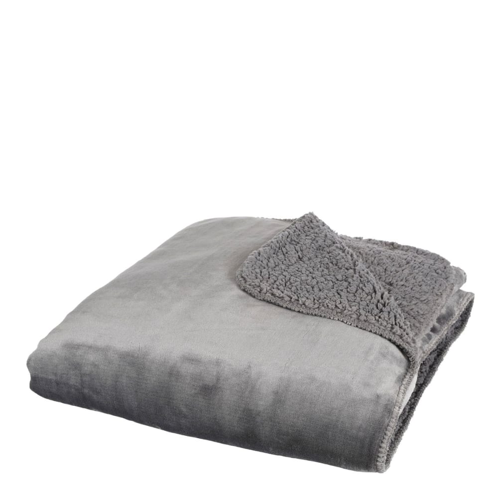 Plaid Mardy Anthrazit Polyester H1.5xB150xL200cm - Maisons Du