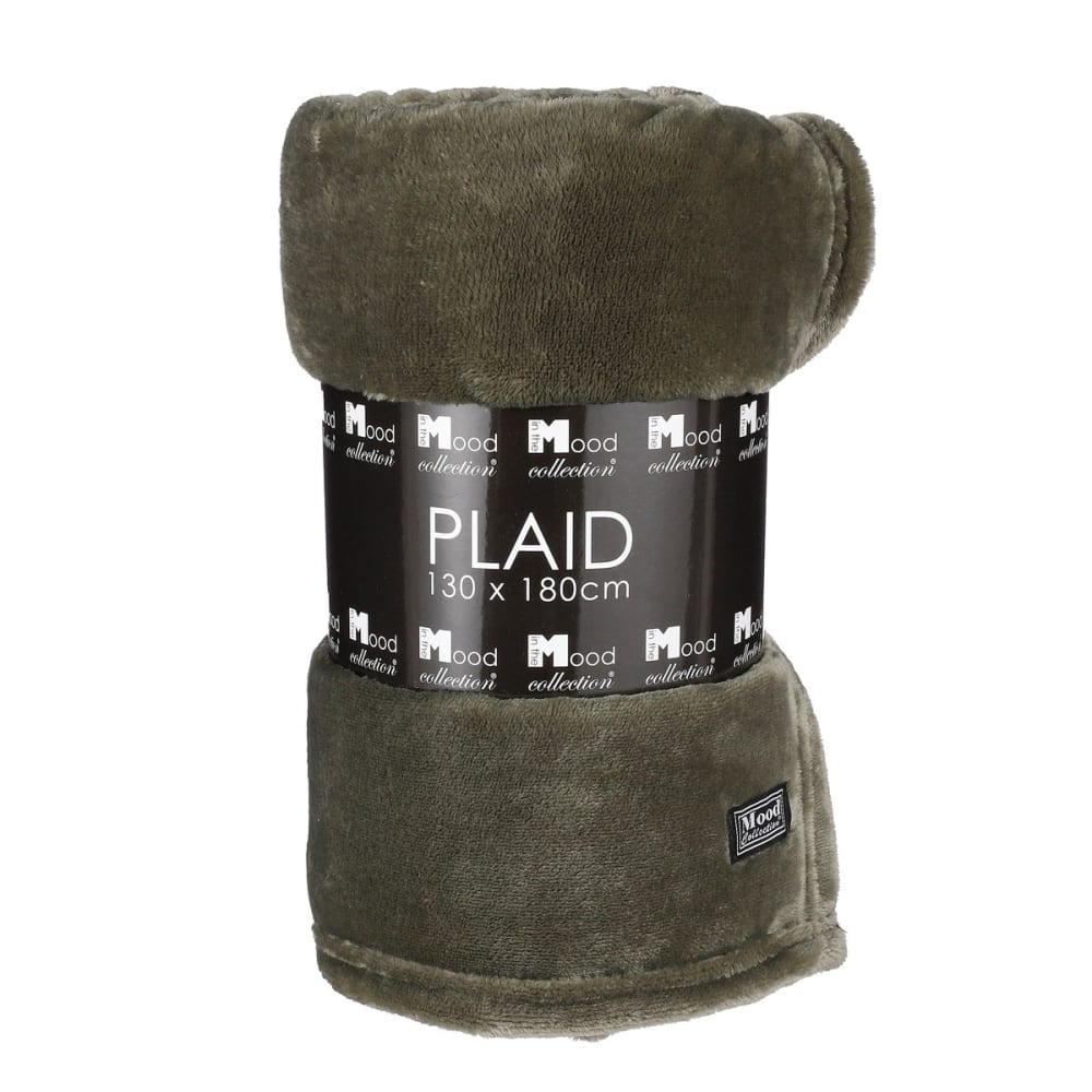 Plaid brun foncé polyester h1xl130xl180cm
