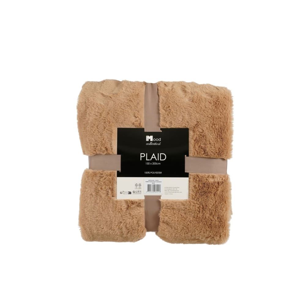 Plaid Bronte Beige Polyester H2xB150xL200cm - Maisons Du Monde