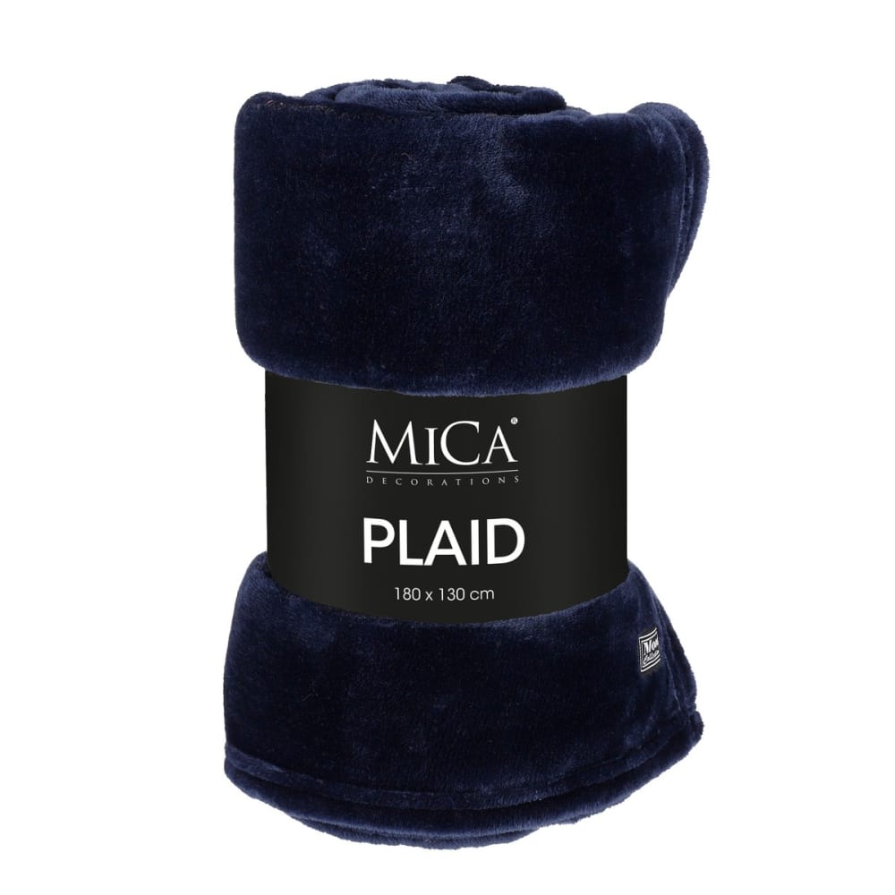 Plaid bleu foncé polyester h1xl130xl180cm Plaid bleu foncé polyester h1xl130xl180cm