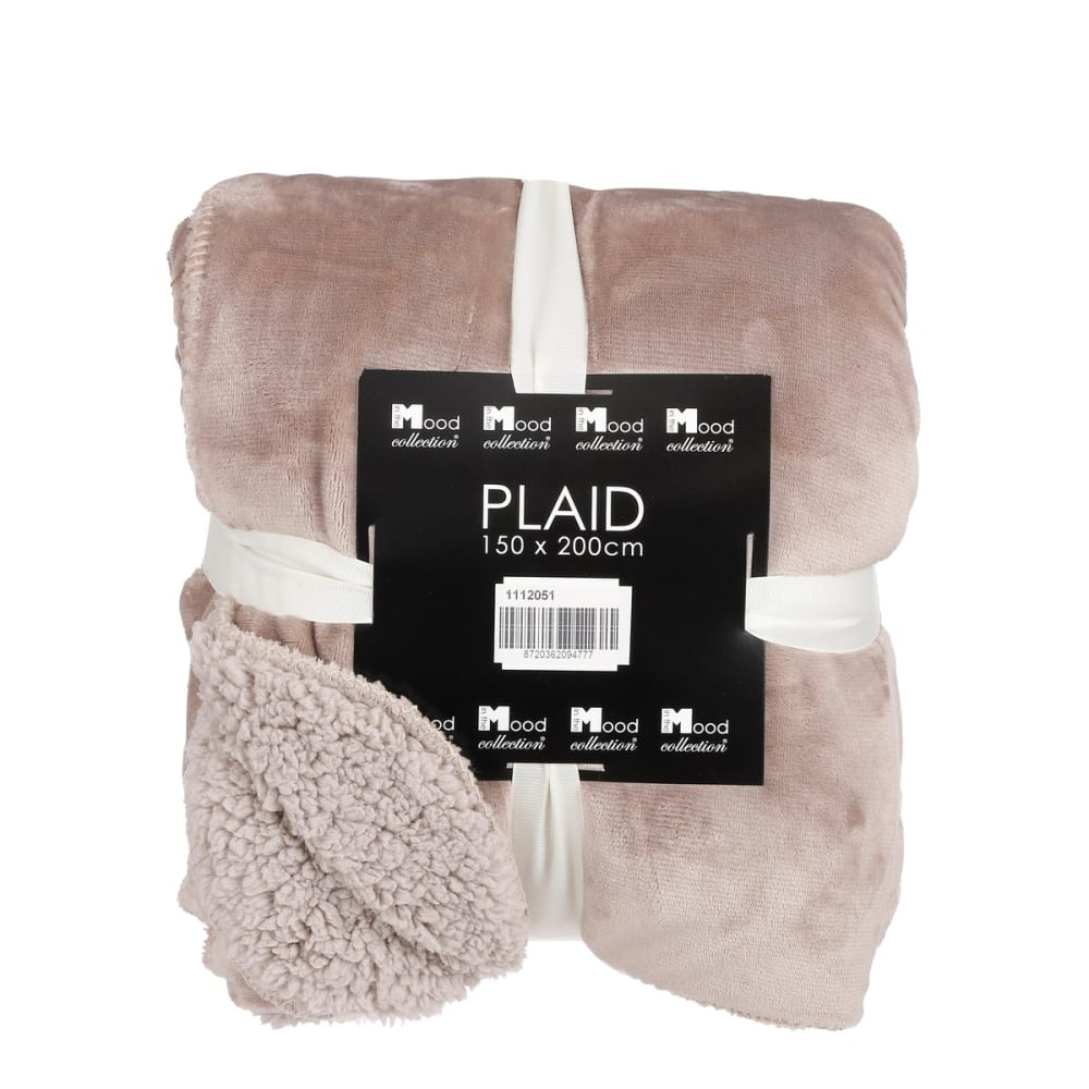 Plaid beige polyester h1.5xl150xl200cm