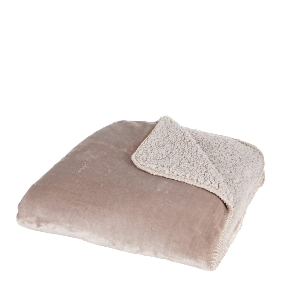 Plaid Mardy Beige Polyester H1.5xB150xL200cm - Maisons Du Monde