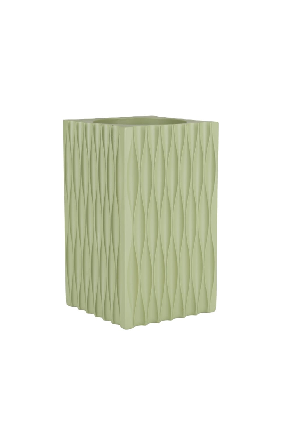 Vase et Pot en résine vert