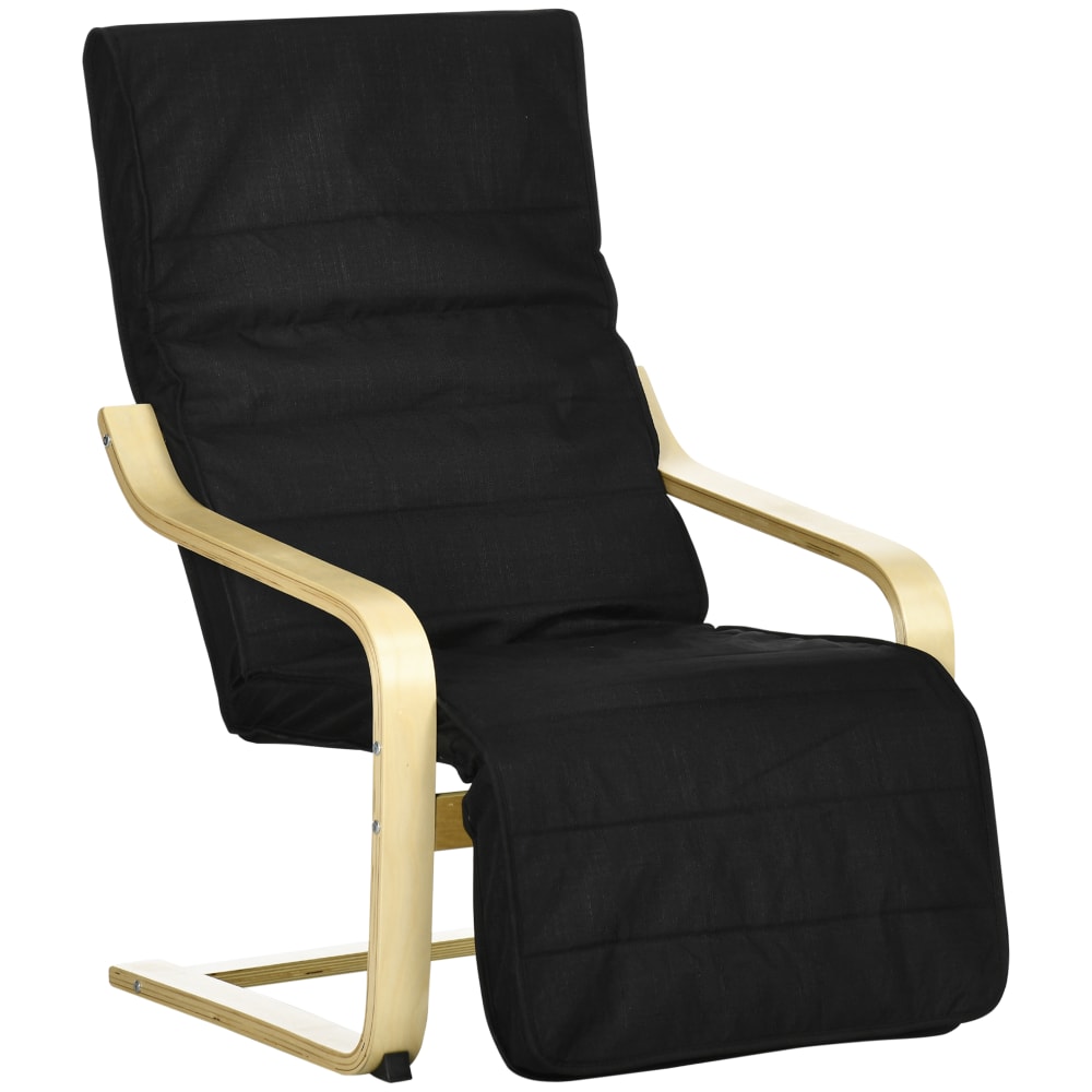 Nordic-Stil Sessel, höhenverstellbar & Holz-Black-Stoff - Maisons