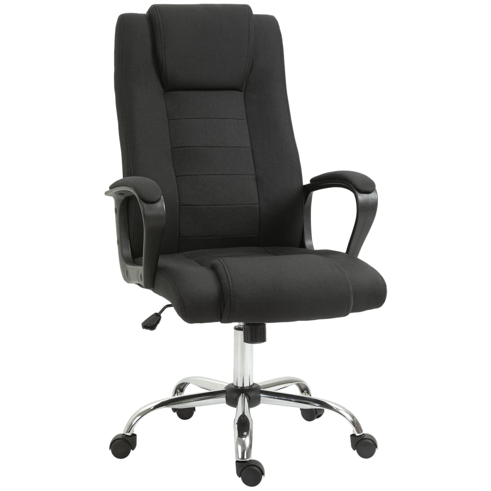 Fauteuil de bureau manager ergonomique réglable tissu noir