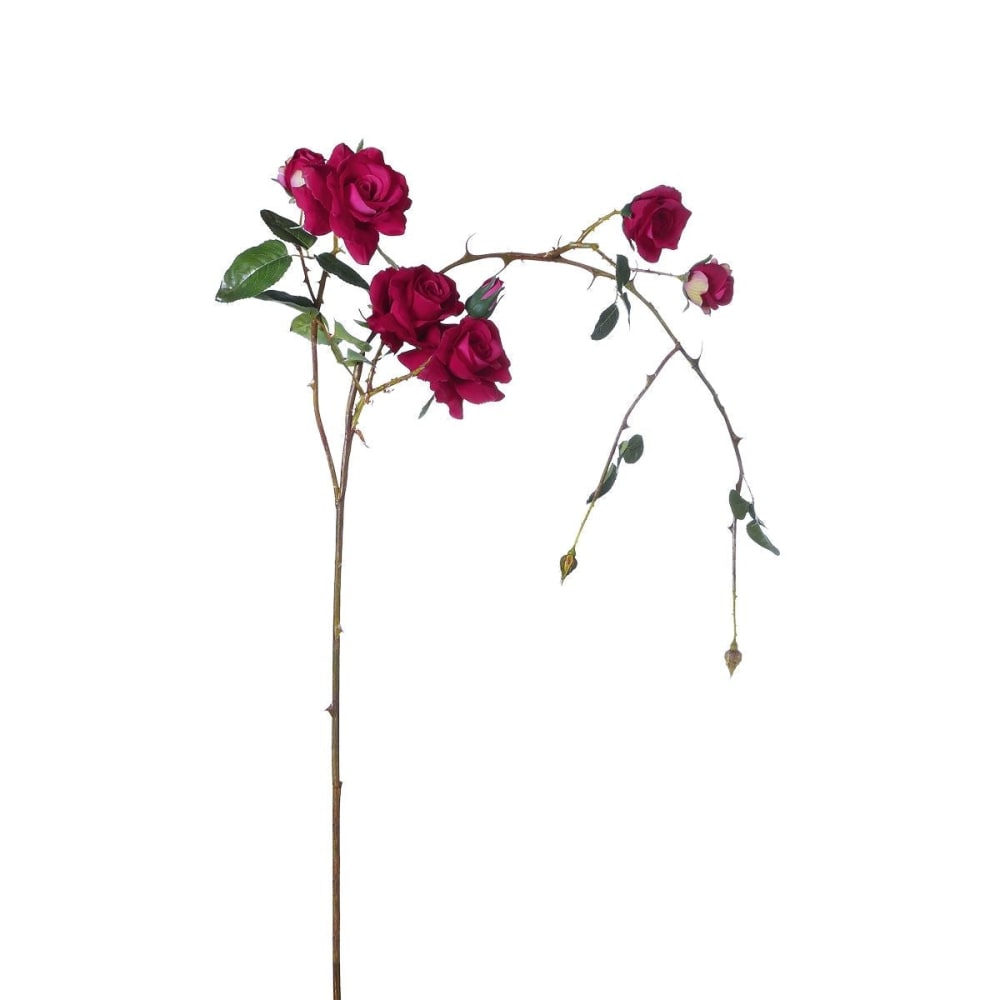 Sia Deco Künstlicher fallender Rosenstiel H128, Fuchsia style modern Rosa Pes - Polyester