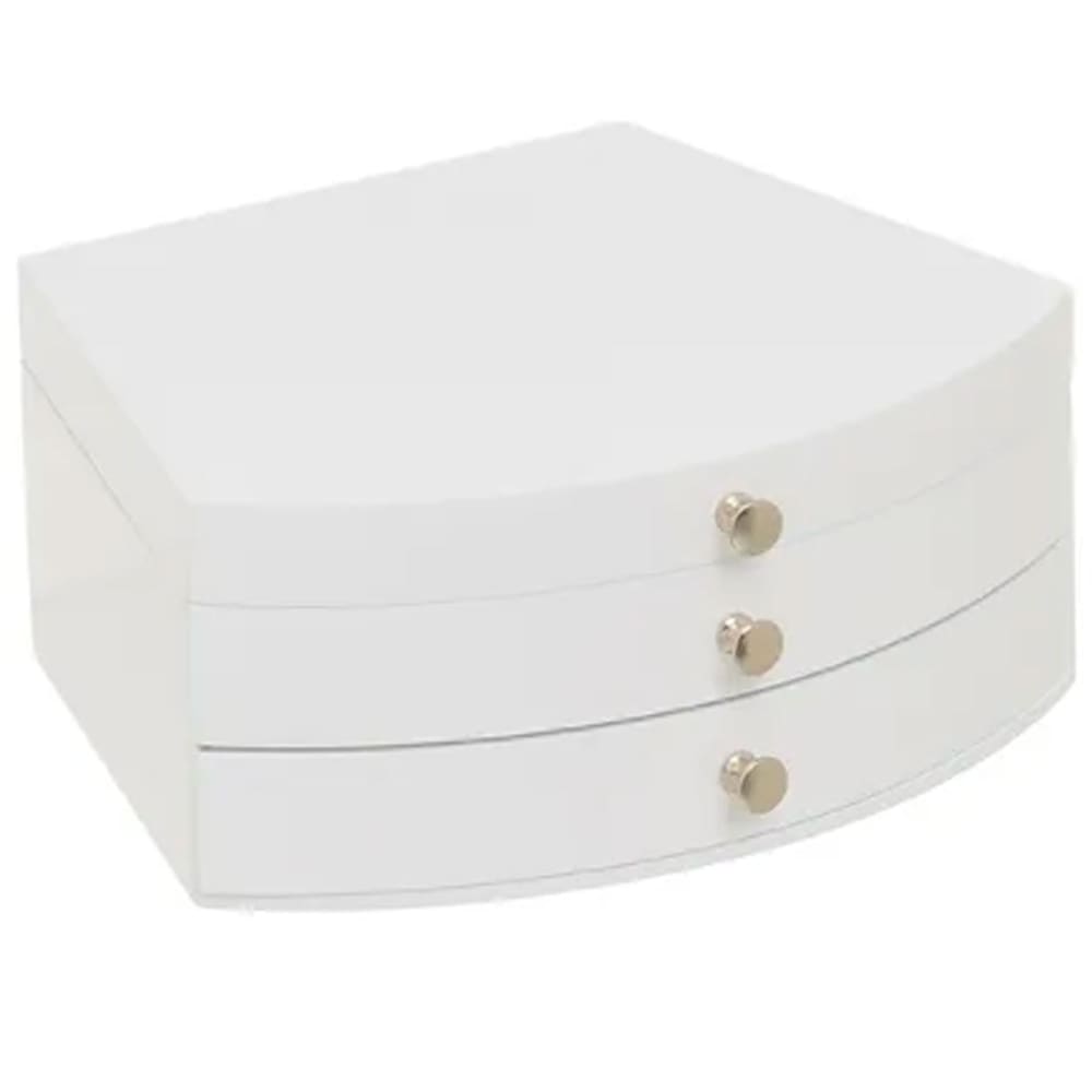 Coffret à bijoux en bois blanc avec miroir 21x17x9cm - Maisons du Monde