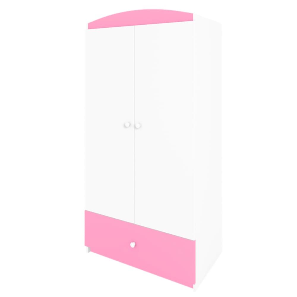 Armoire enfant 2 portes et 1 tiroir - pivoine