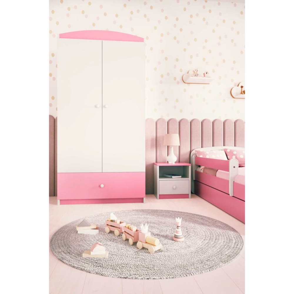 Armoire enfant 2 portes et 1 tiroir - pivoine - Maisons du Monde