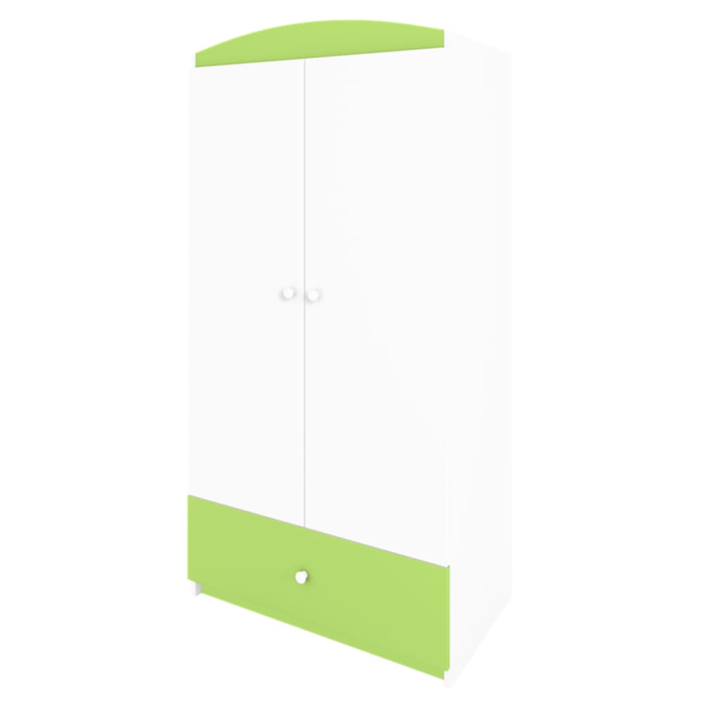 Armoire enfant 2 portes et 1 tiroir - pistache