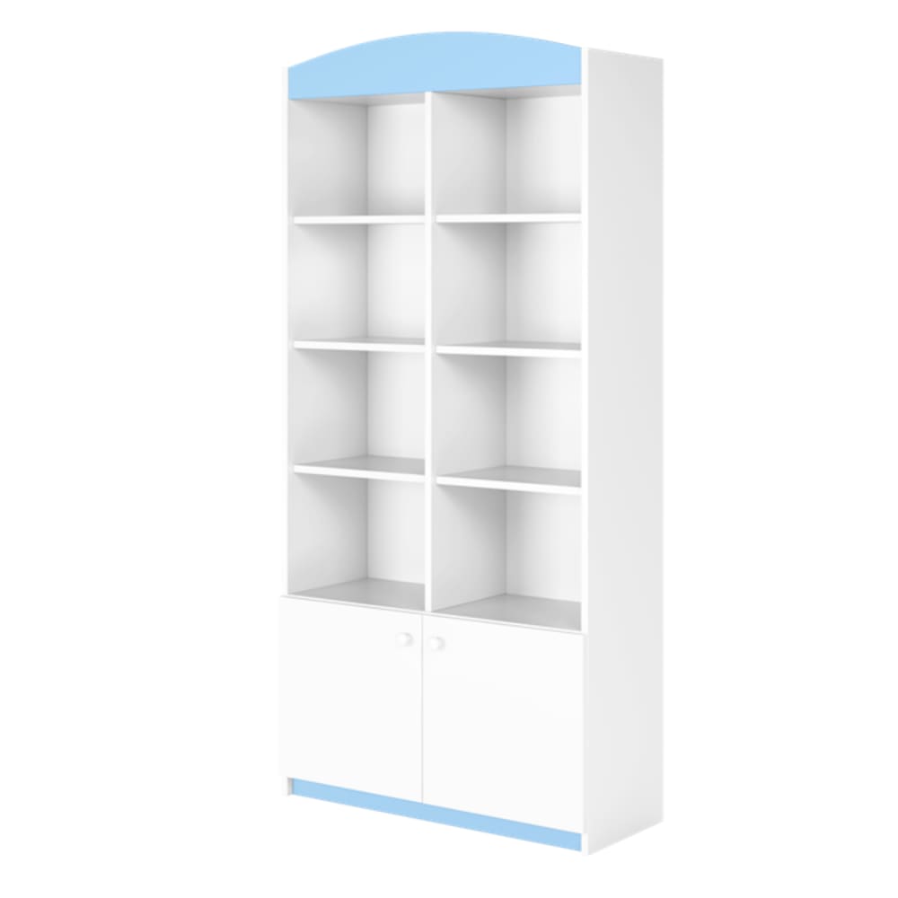 Bibliothèque enfant double - azur