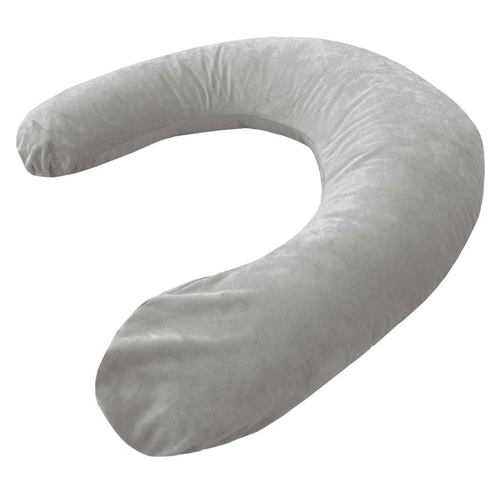 Coussin d'allaitement en velours xl - 205 cm - perle