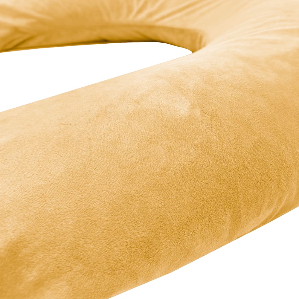 Coussin d'allaitement en velours xl - 205 cm - miel - Maisons du Monde