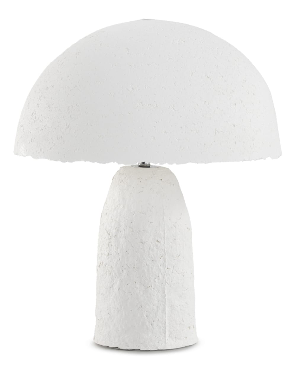 Lampe à poser 40x40x50 avec base et abat-jour en papier mâché blanc