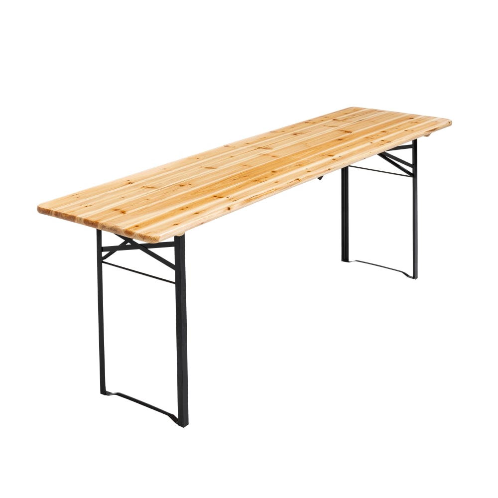 Ensemble brasserie table et bancs en bois pliants 218 cm
