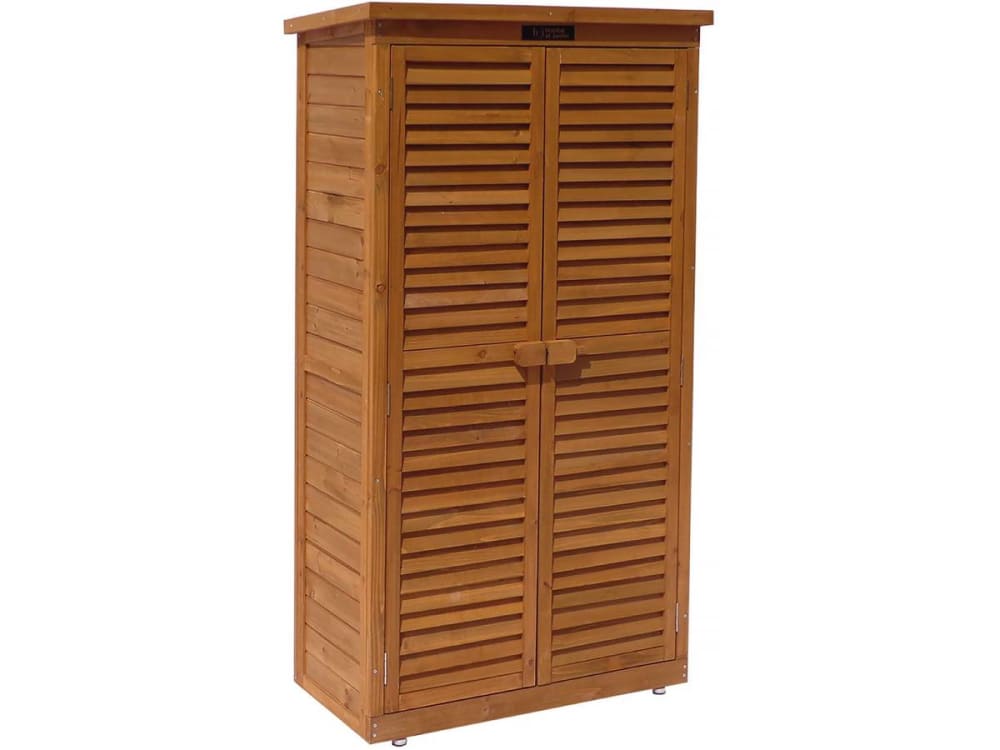 Armoire de jardin bois marron 87 x 46 x 160 cm