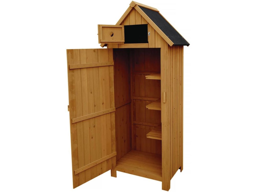 Armoire de jardin bois en bois marron 77 x 54 x 179 cm - Maisons du Monde