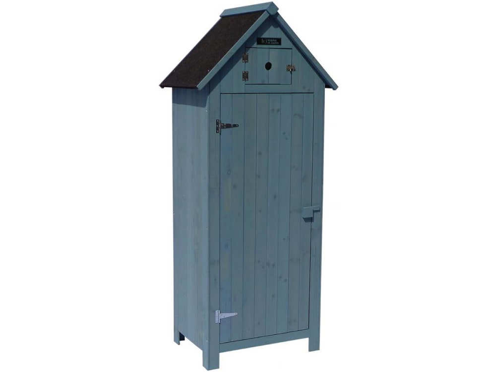 Armoire de jardin bois bleu 77 x 54 x 179 cm