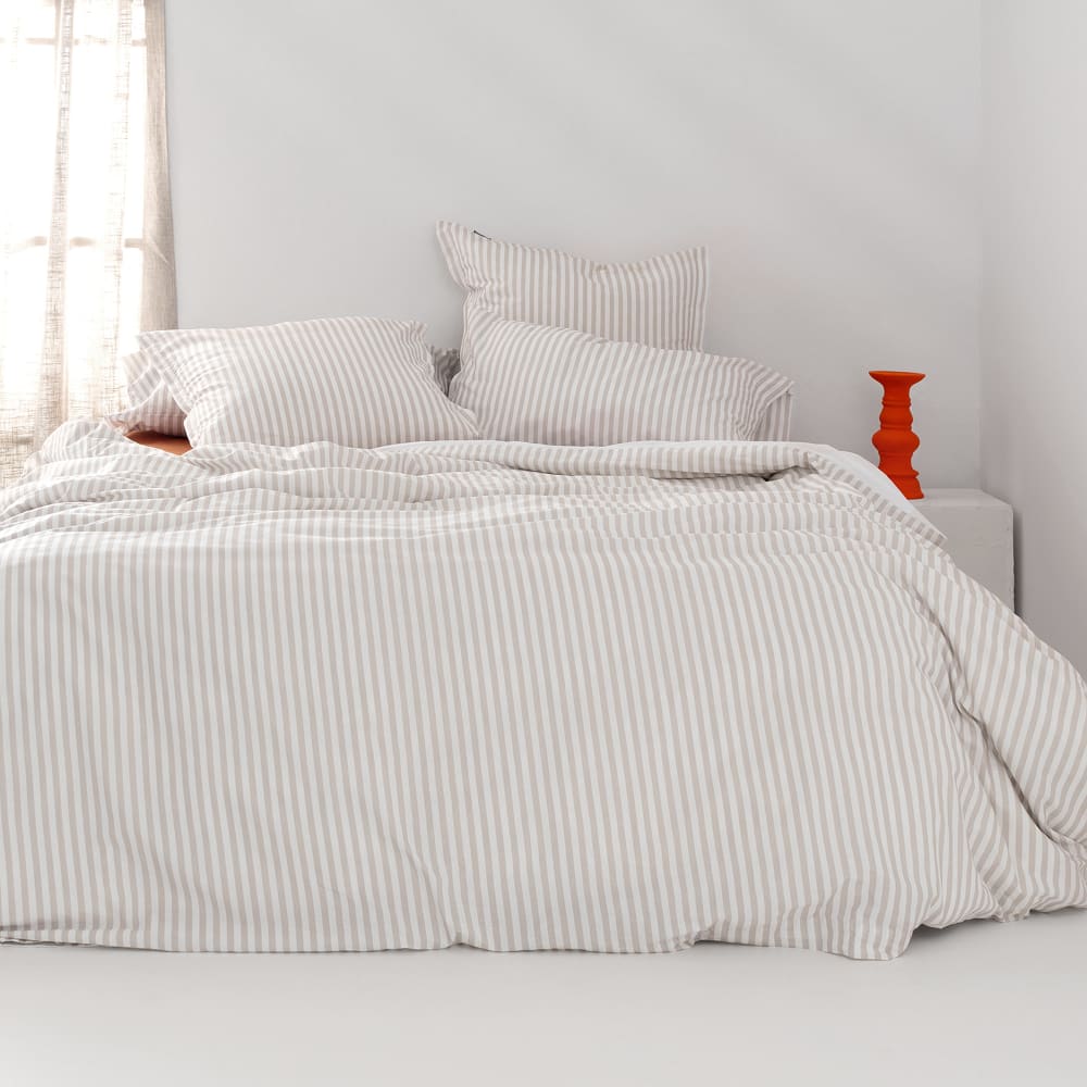 Housse de couette 100% Coton Beige 140x200 cm