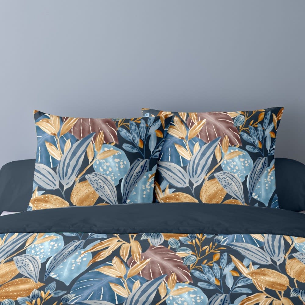 Parure de couette 100% coton 76 fils imprimée 240x220 2 taies - Maisons du Monde
