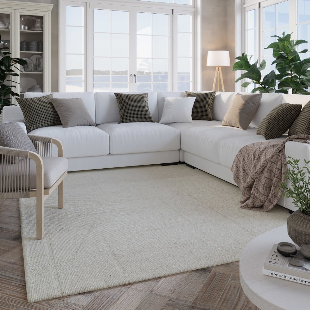 Teppich handgetuftet , creme, 200x300 - Maisons Du Monde