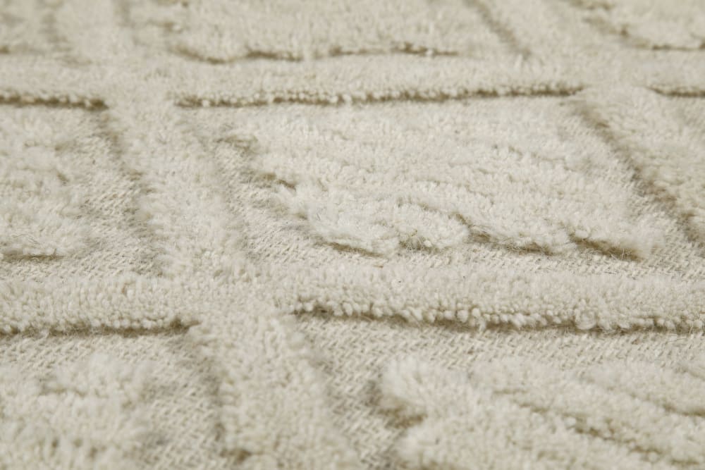 Tapis pure laine tufté main crème 80x230 — vue 4