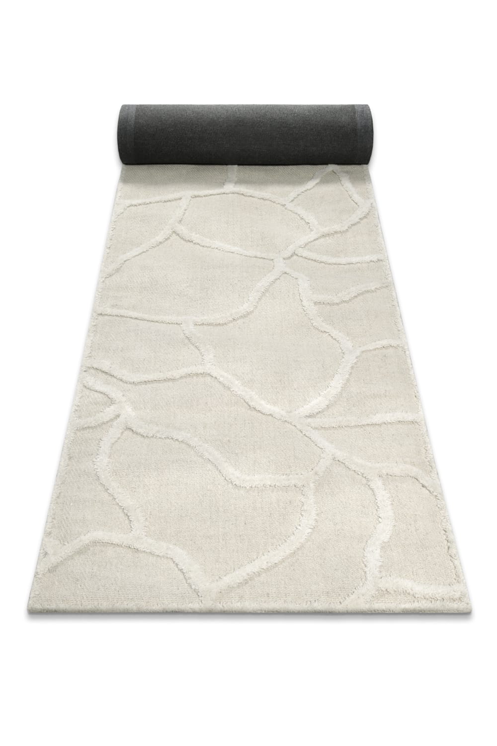 Teppich handgetuftet , creme, 80x230 - Maisons Du Monde