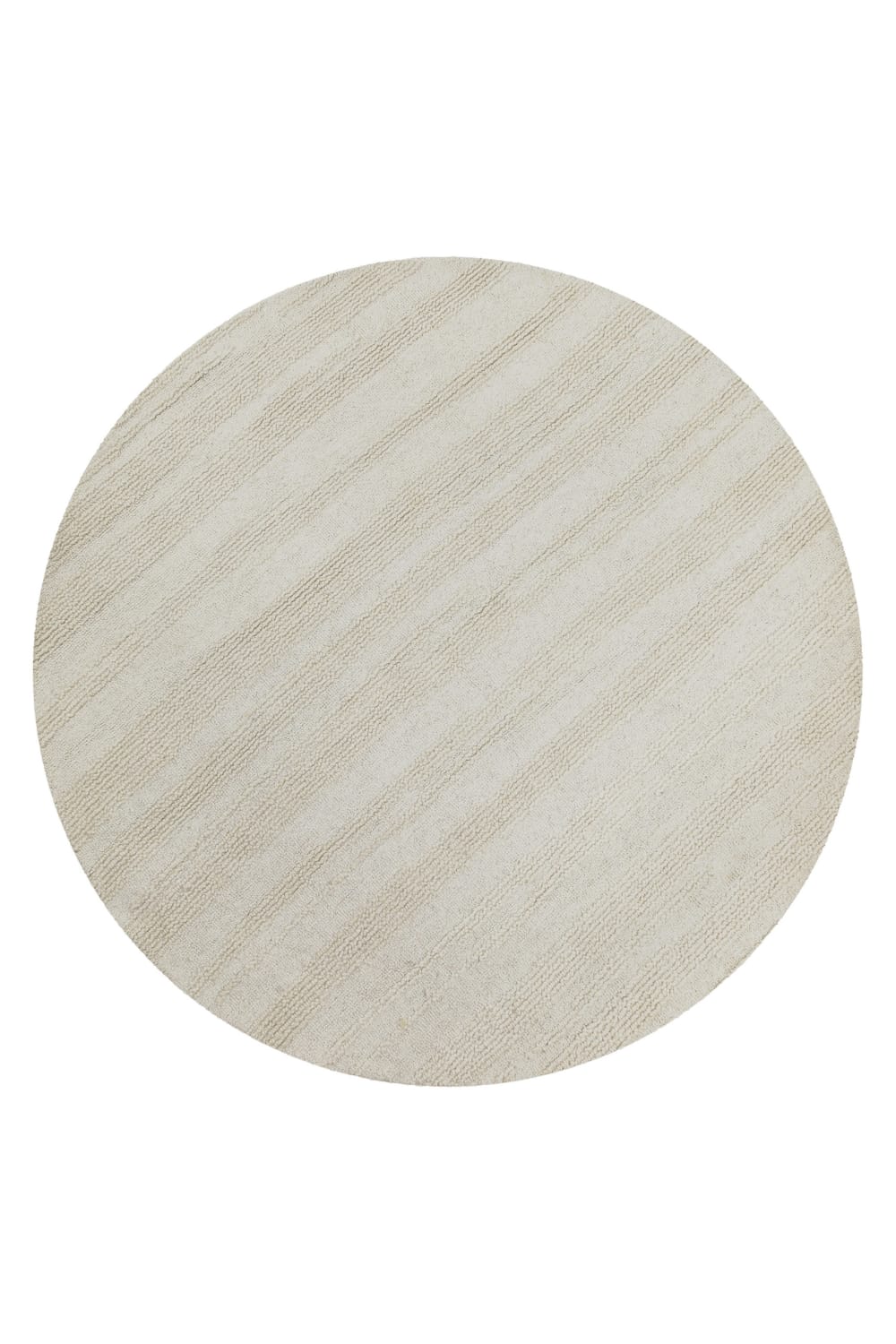 Wecon Home Runder Teppich handgetuftet , creme, 180 cm style modern Beige Öko-Tex Zertifikat Pes - Polyester