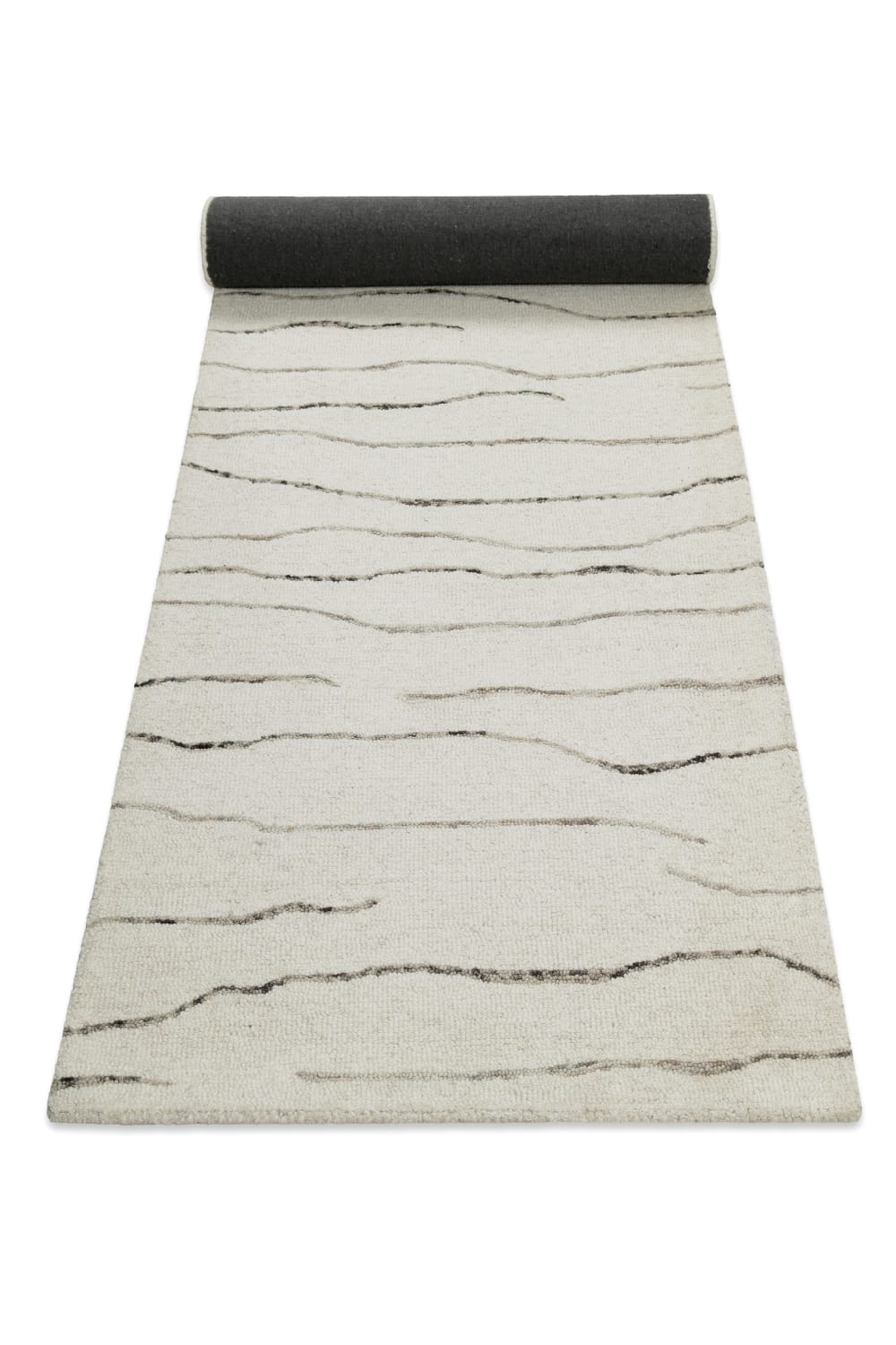 Tapis pure laine tufté main crème 80x300 — vue 3