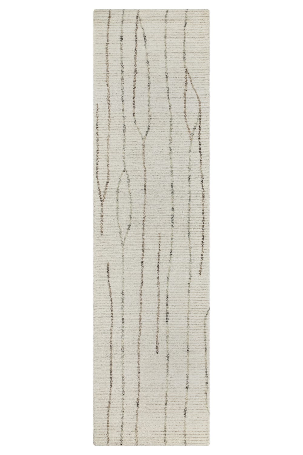 Tapis pure laine tufté main crème 80x300