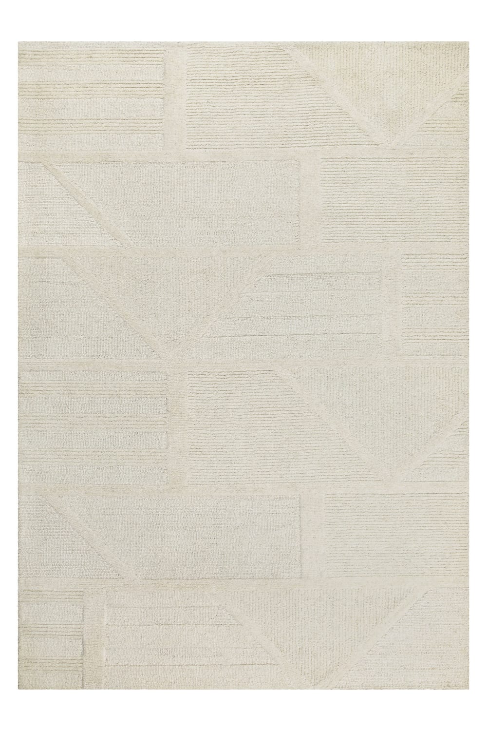 Tapis pure laine tufté main crème 200x300