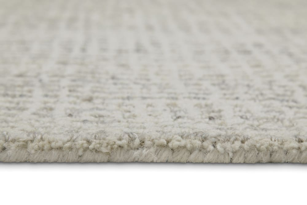 Tapis laine et polyester tufté main crème 80x300 — vue 4