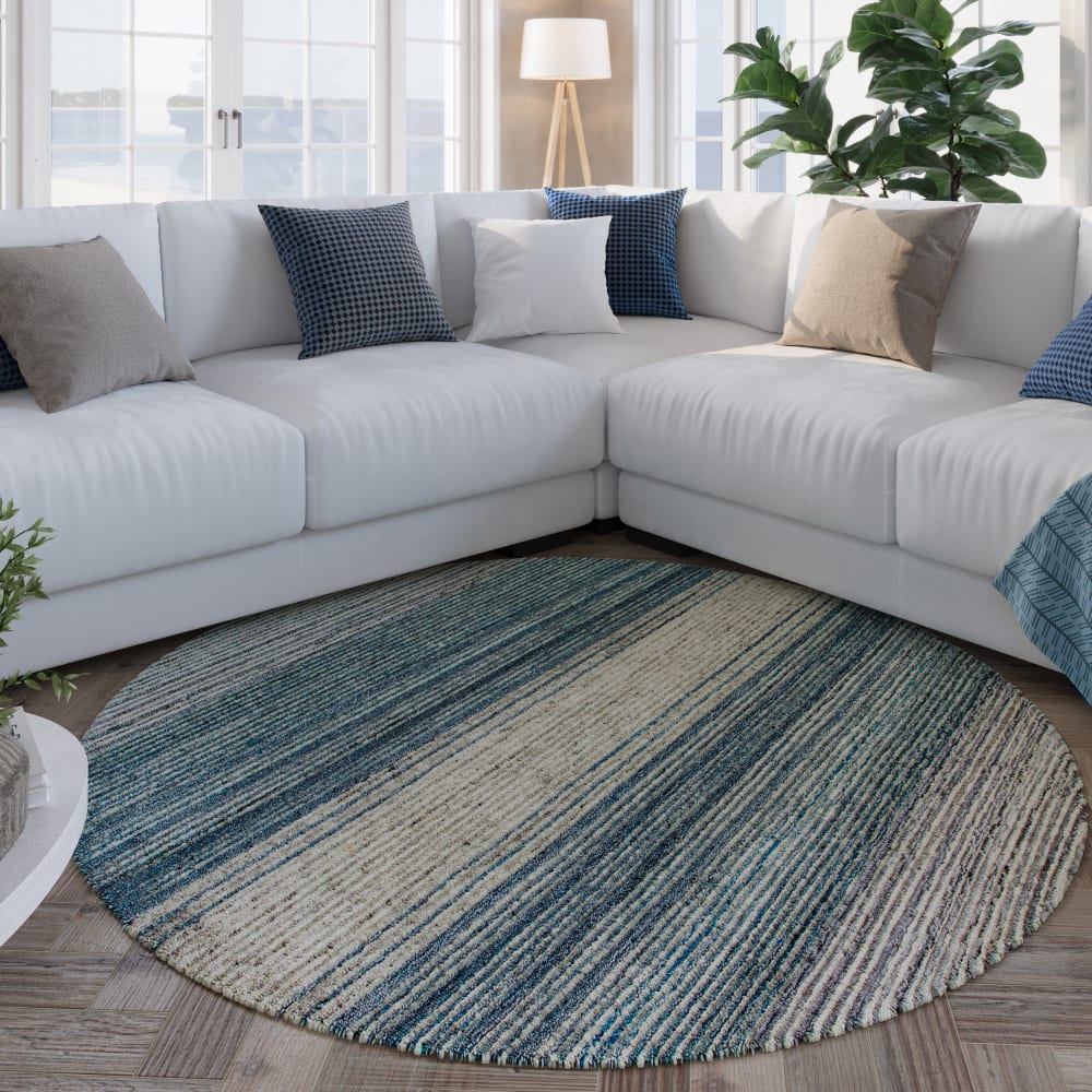 Runder Teppich handgetuftet , creme, 180 cm - Maisons Du Monde