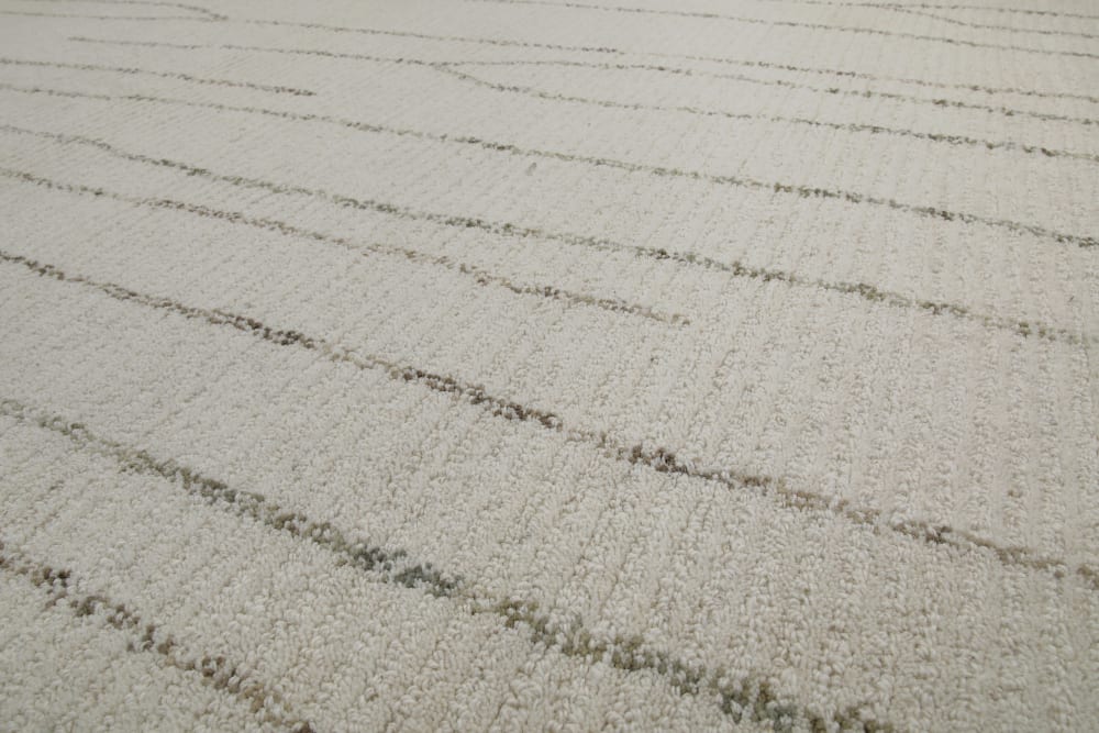 Tapis pure laine tufté main crème 70x140 — vue 4