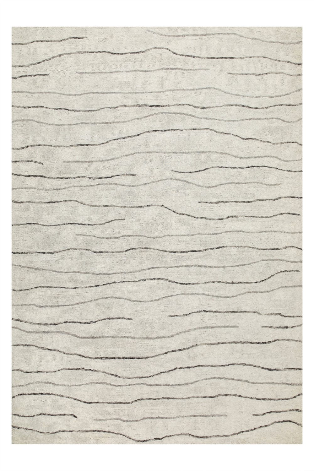 Tapis pure laine tufté main crème 240x340