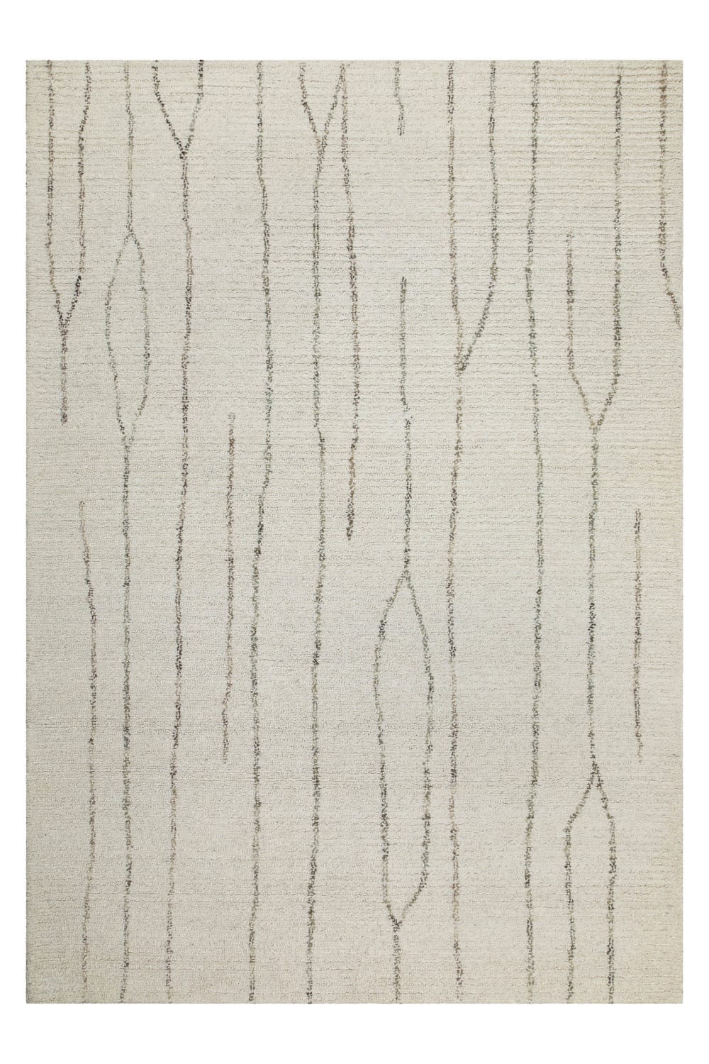 Tapis pure laine tufté main crème 200x300