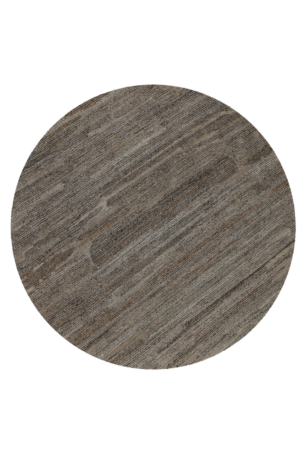 Tapis rond tufté main taupe 180 cm