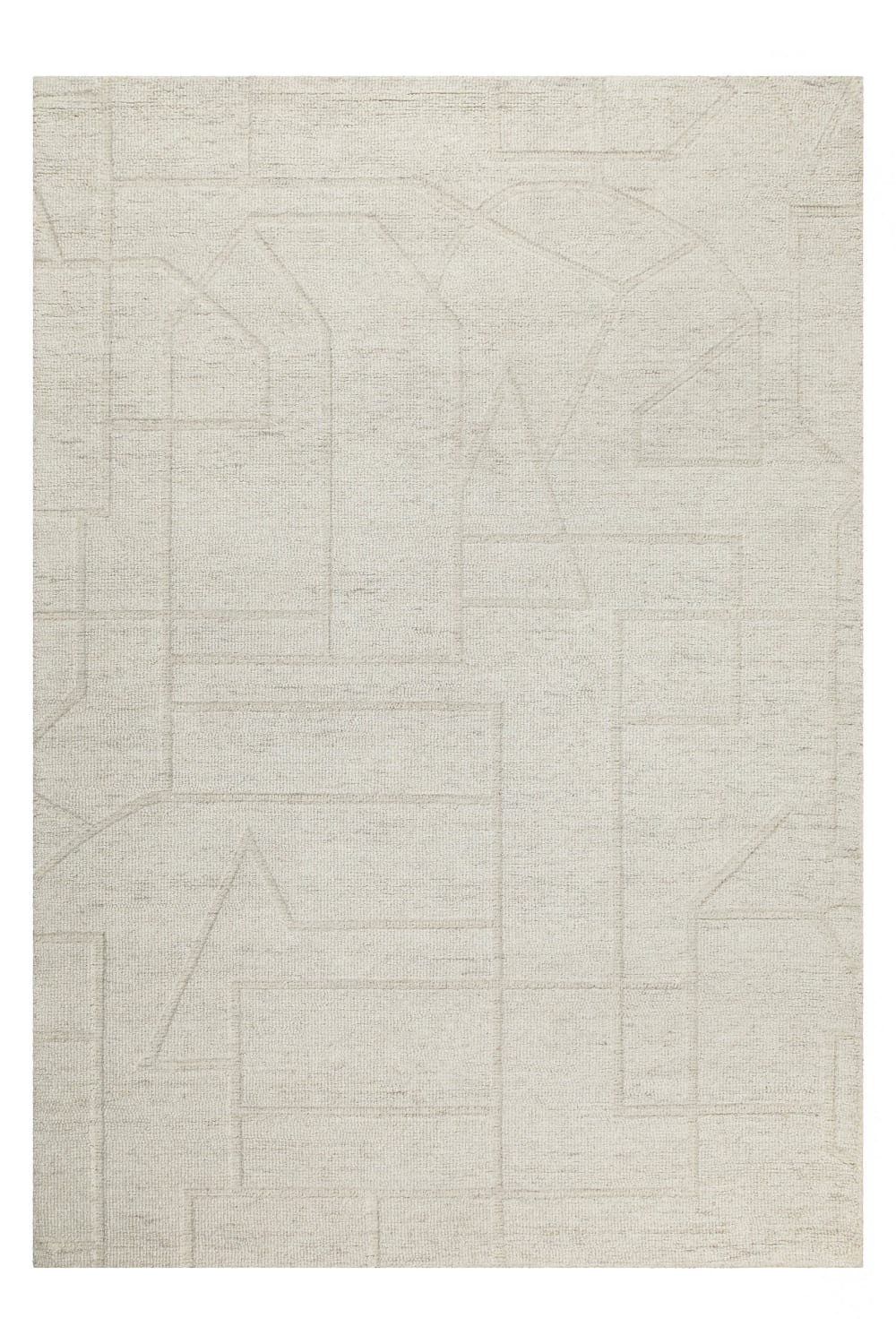 Tapis  tufté main crème