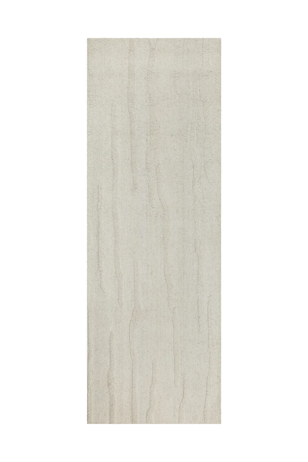 Tapis pure laine tufté main crème 80x300