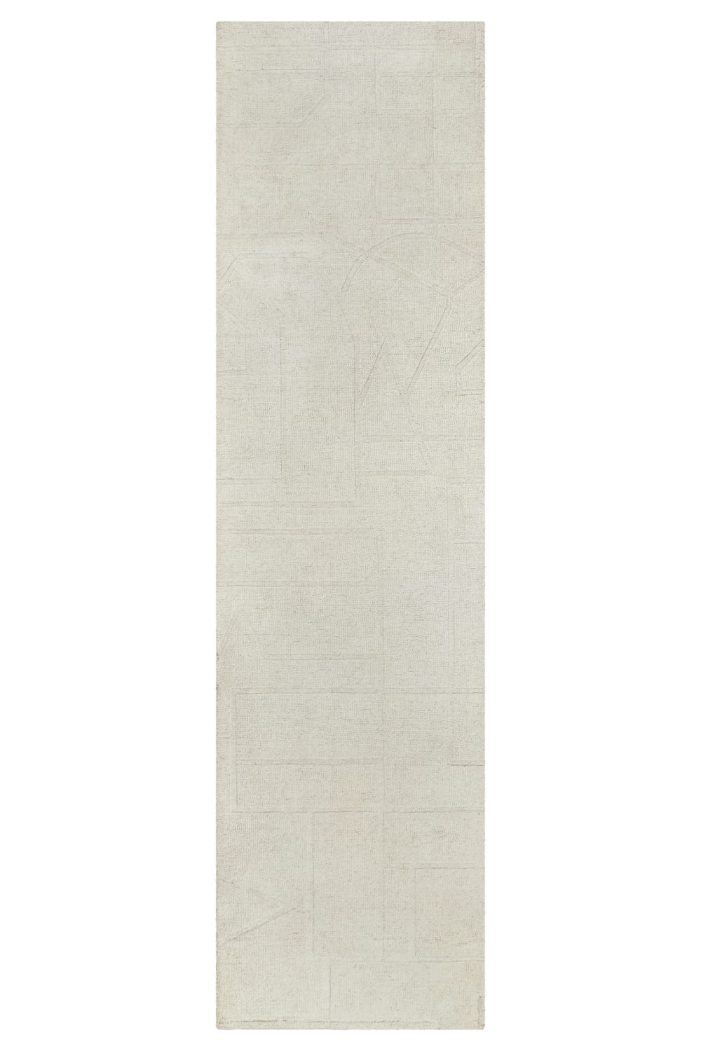 Tapis tufté main crème 80x300