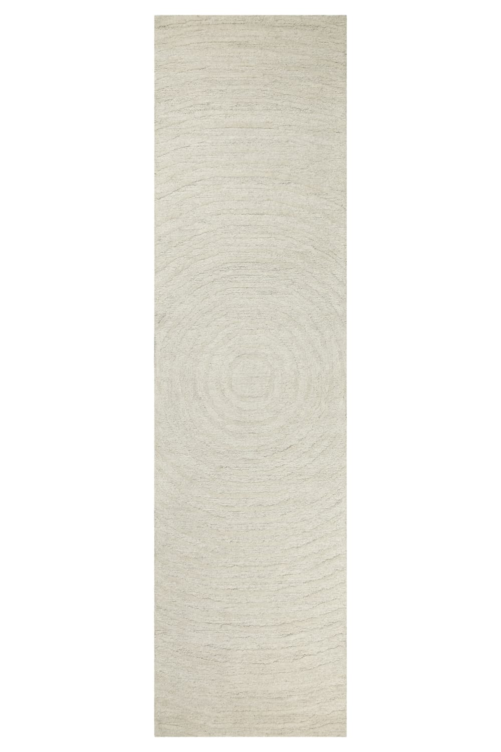 Tapis pure laine tufté main crème 80x300